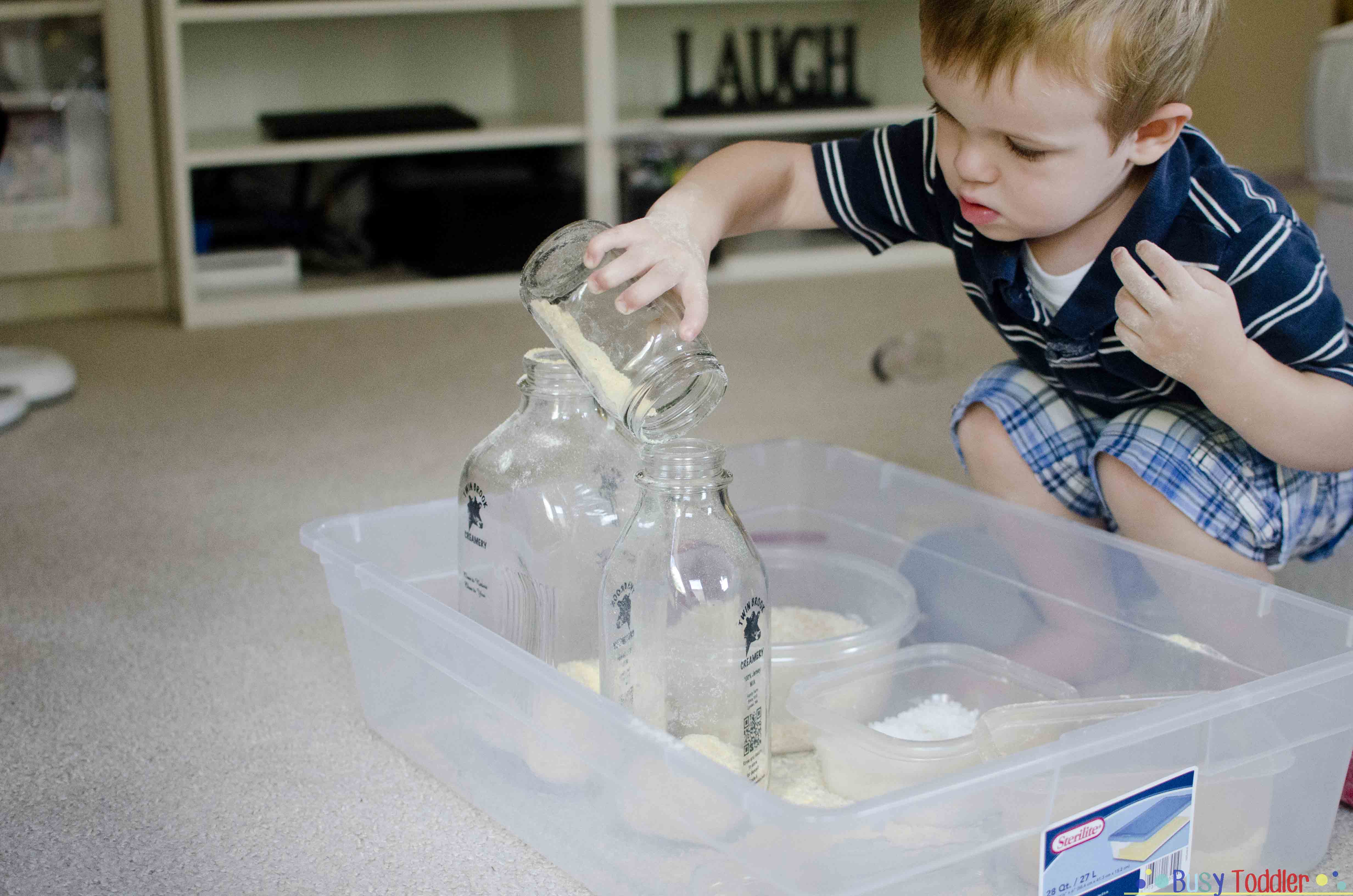 Scooping Station A Sensory Pouring Activity Busy Toddler