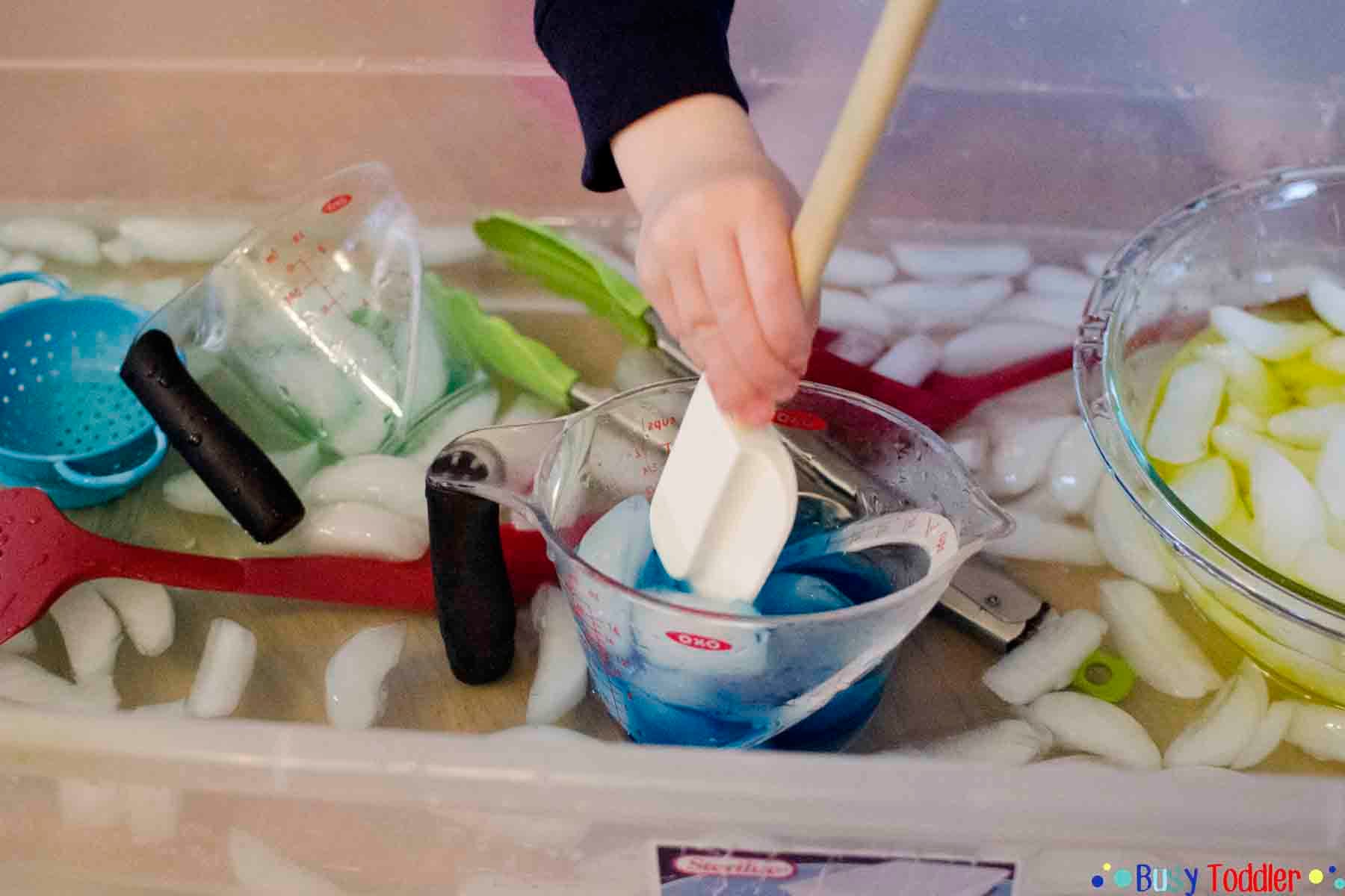 Ice Bath Fun Sensory Activity Busy Toddler