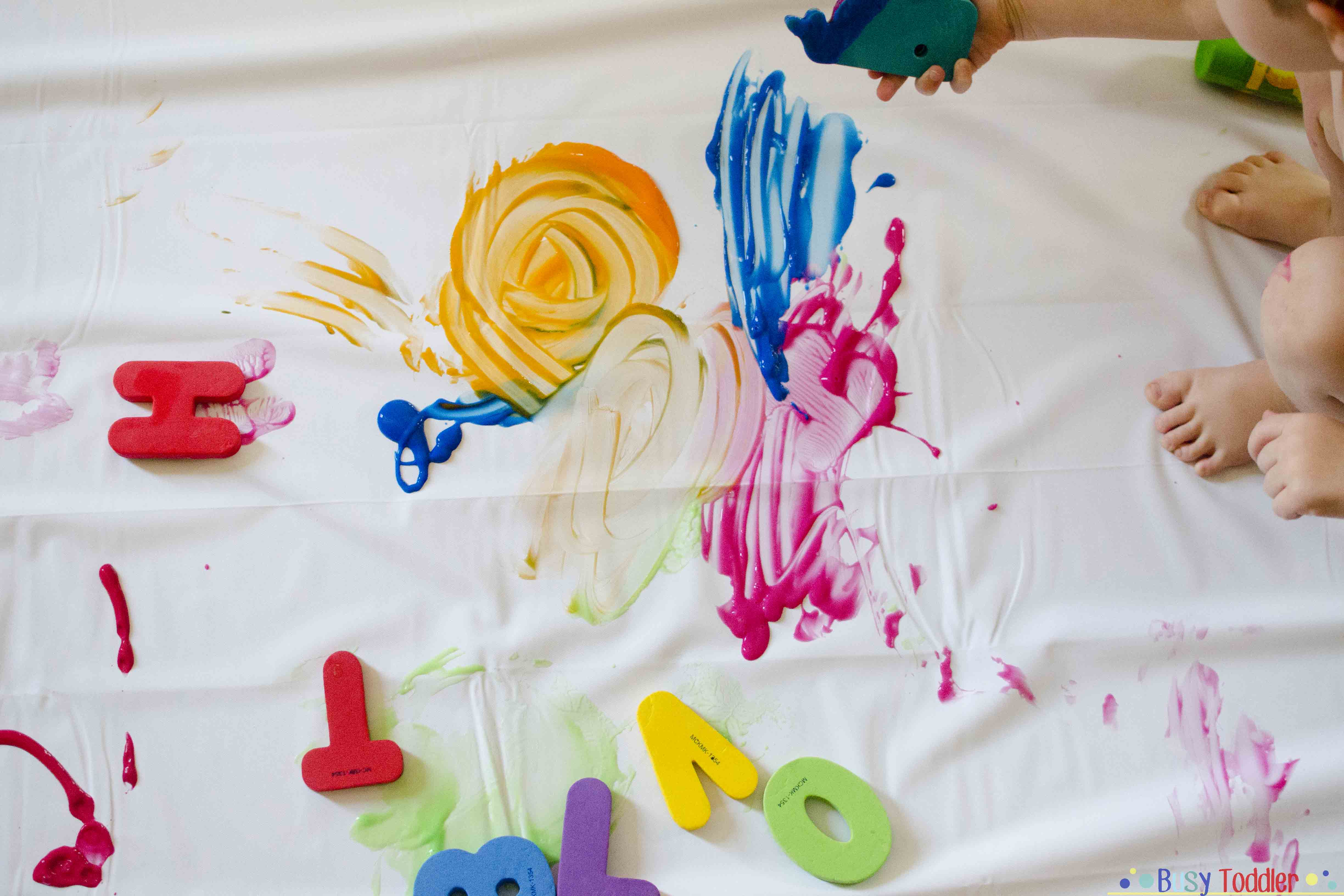 Shower Curtain Paint Busy Toddler