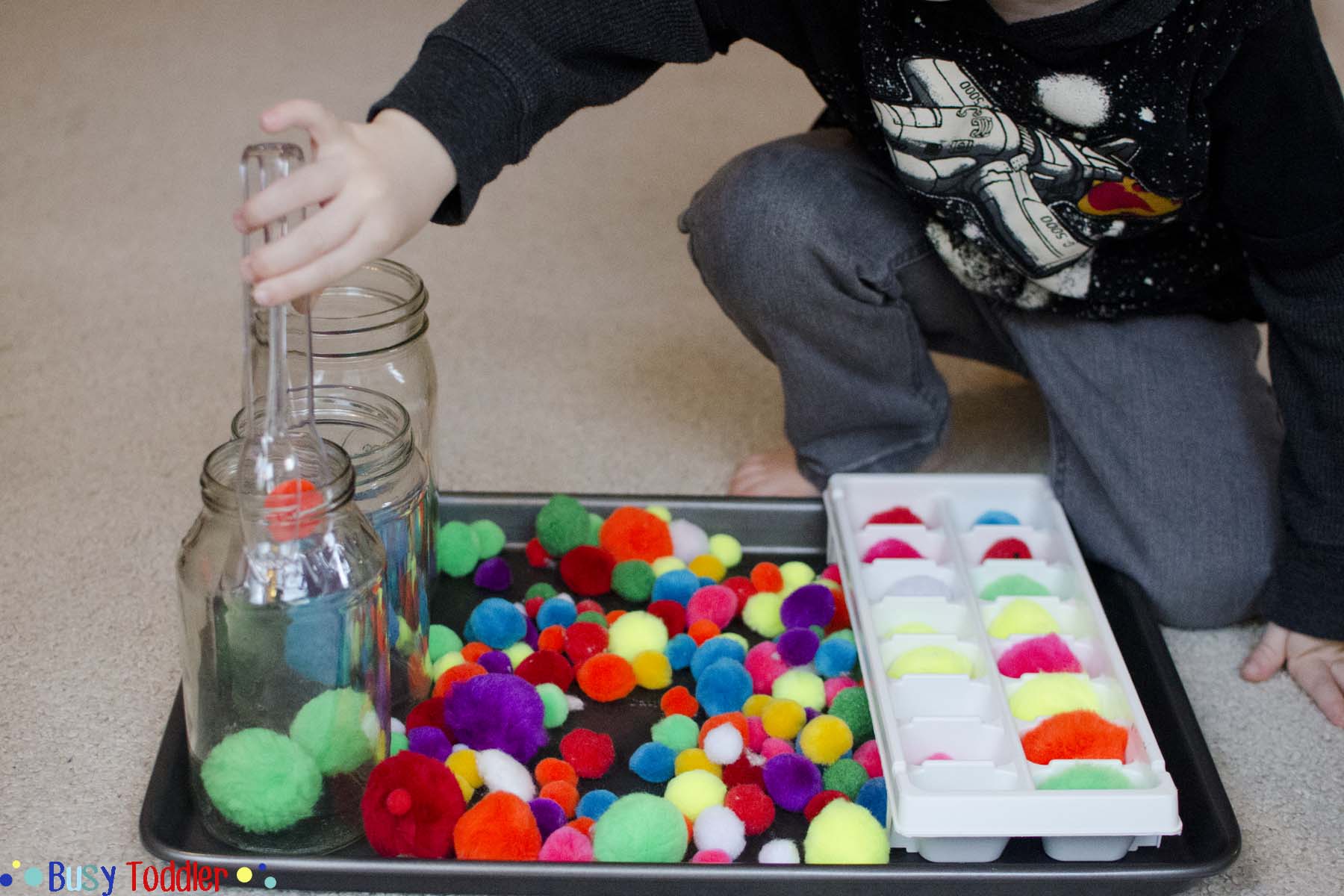 Pom Pom Transfer Activity Busy Toddler