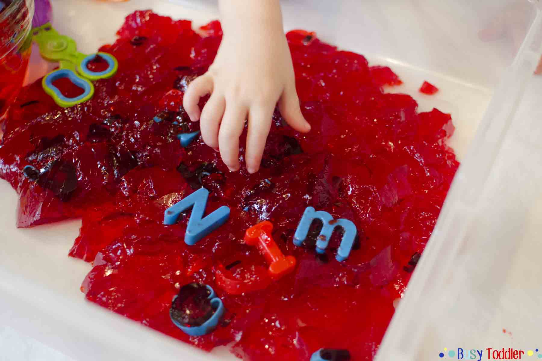 ABC Jello Sensory Play Busy Toddler