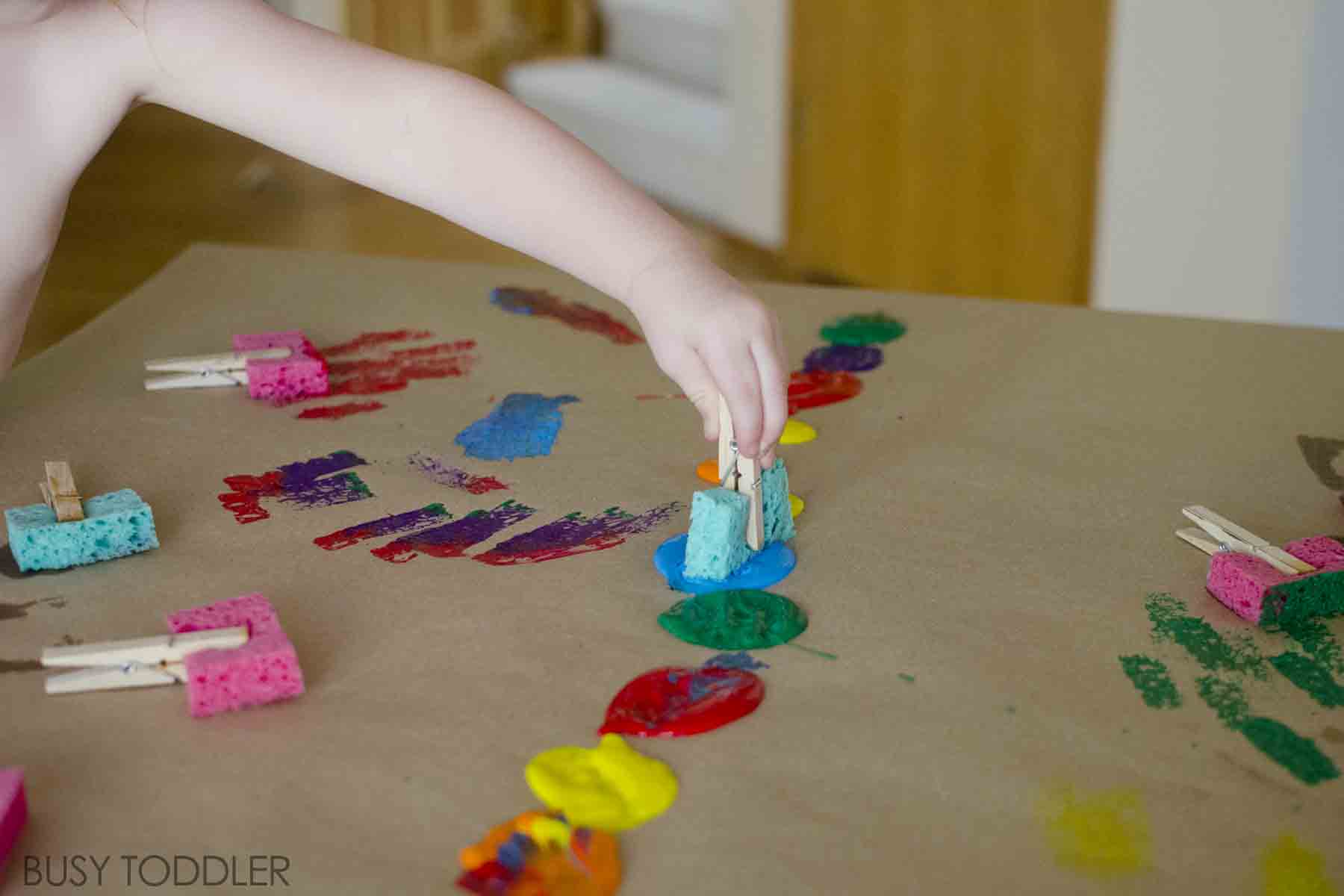 Sponge Painting Process Art Busy Toddler