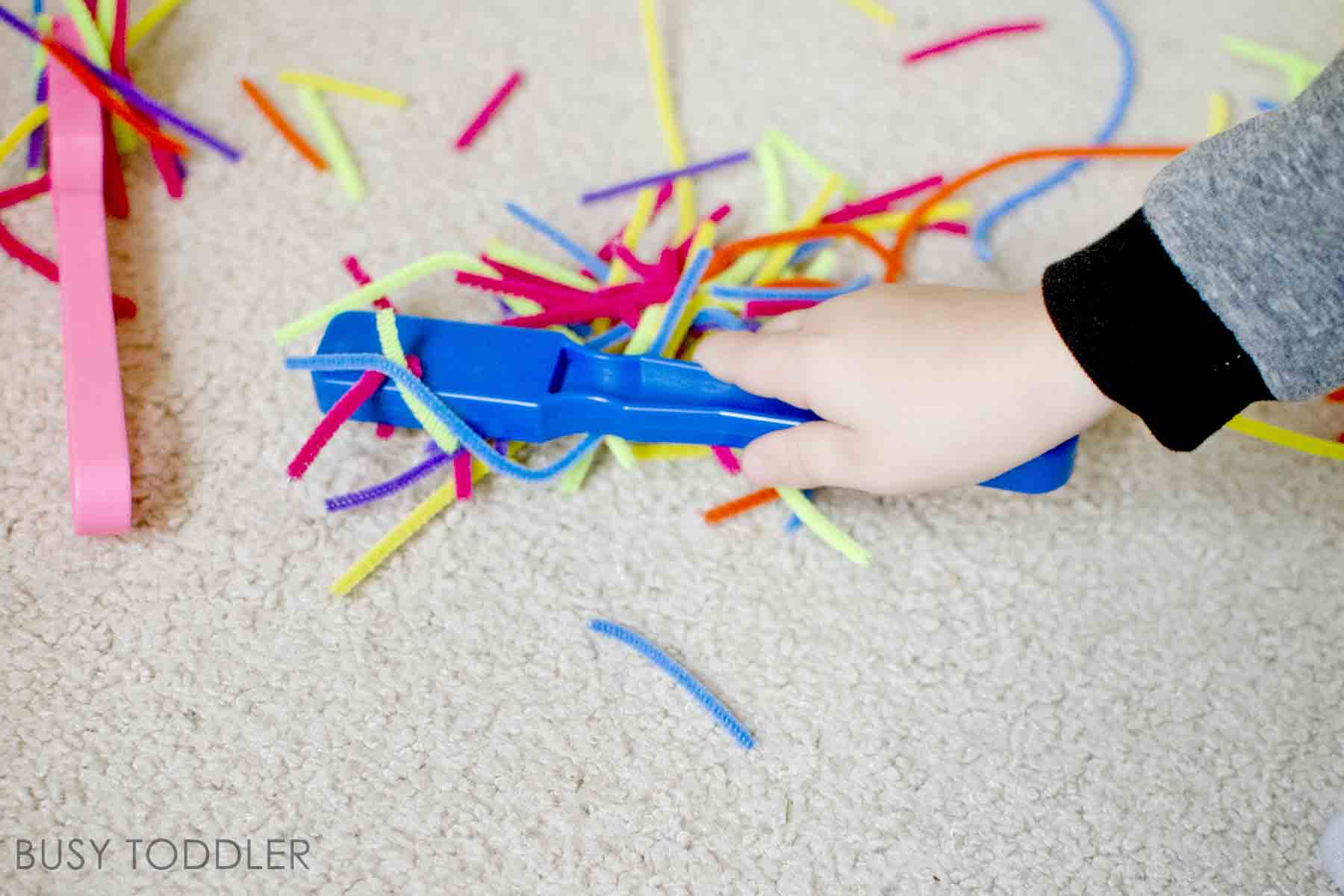 Pipe Cleaners Grab Busy Toddler