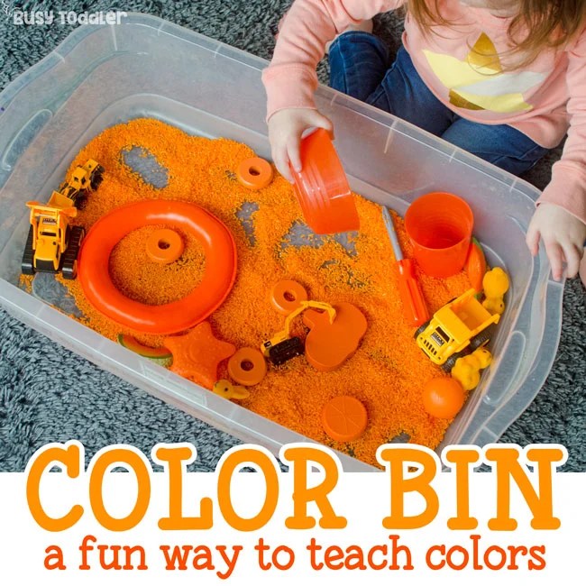 Favorite Color Sensory Bin Busy Toddler