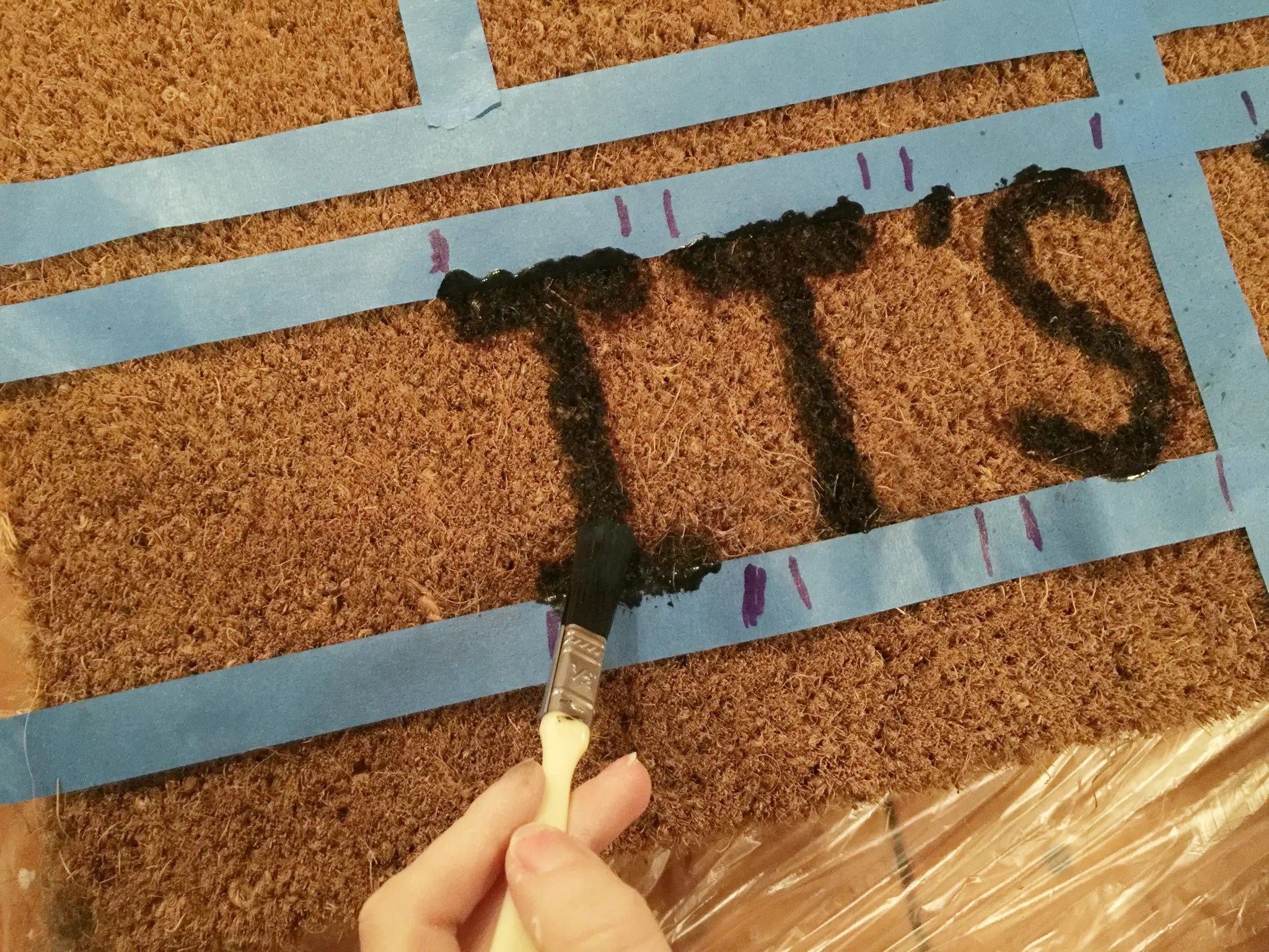 DIY Doormat "Yay It's You" Mat Do it Yourself