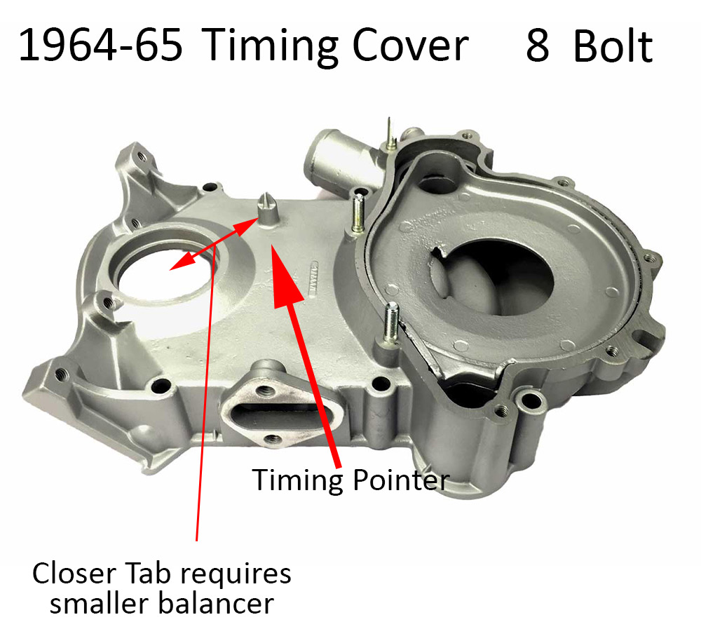 19641965 Pontiac Timing Cover 8Bolt Pointer Style