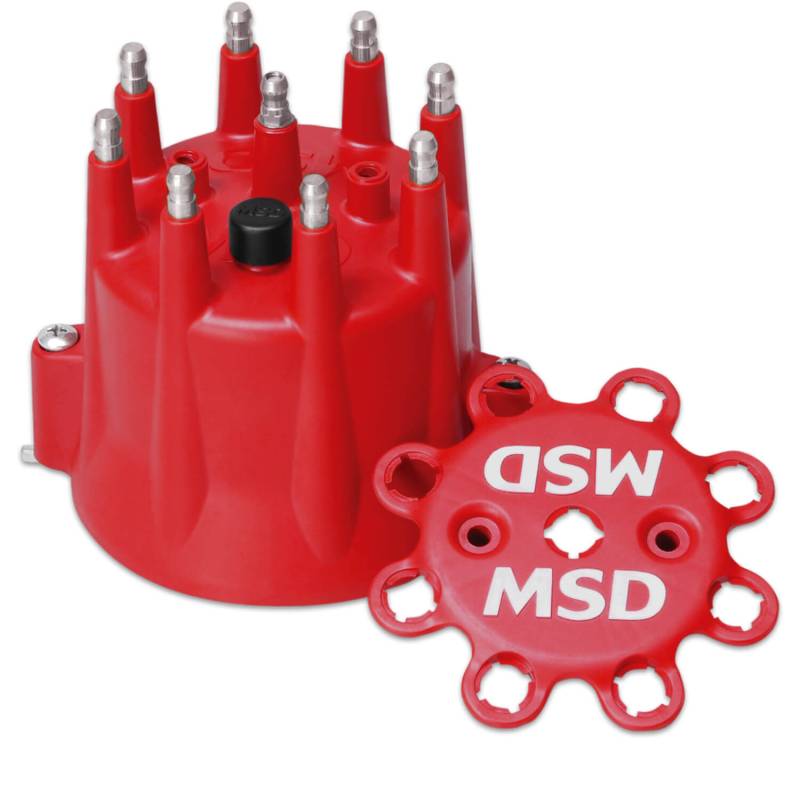 MSD Performance MSD/GM Distributor Cap HEI Terminals, Red for 8528