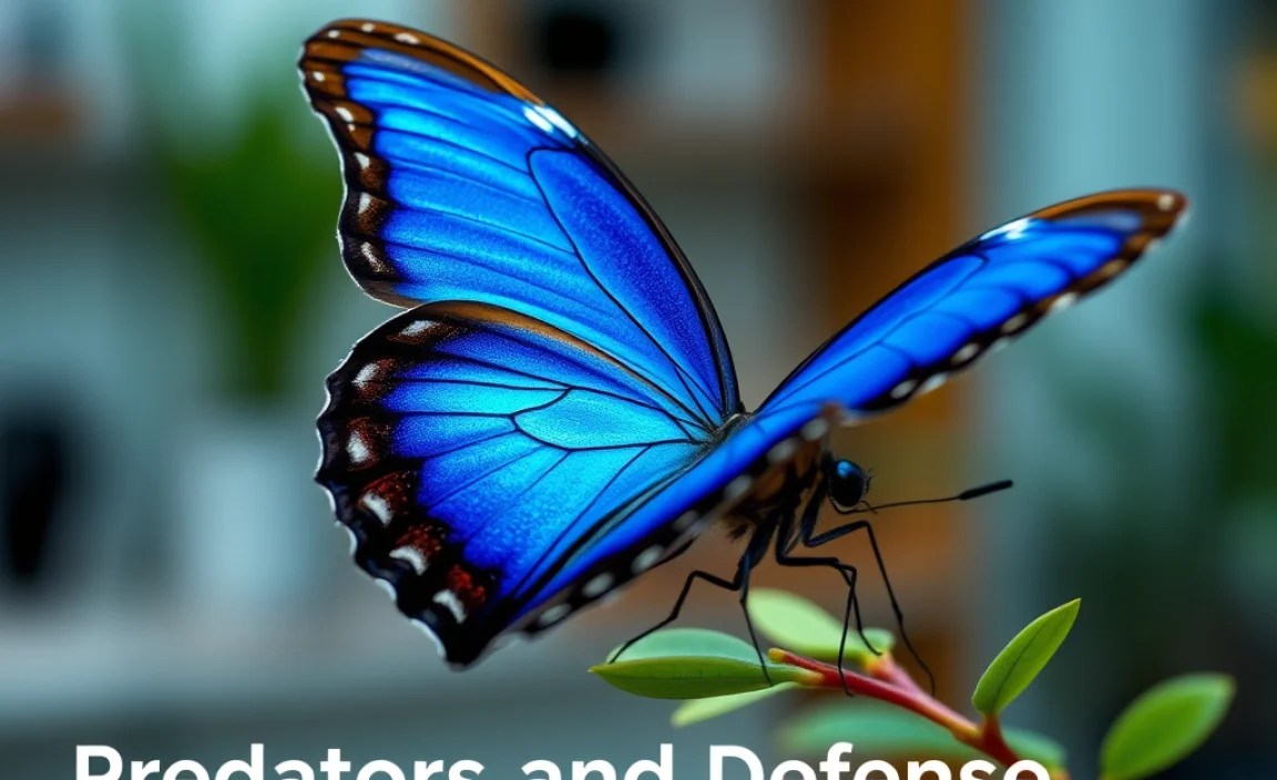 Predators and Defense Mechanisms: Blue Morpho Content View