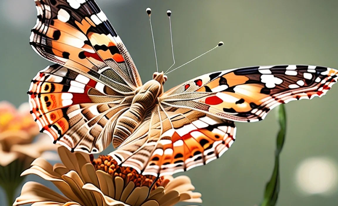 Finding Painted Lady Butterfly Coloring Pages