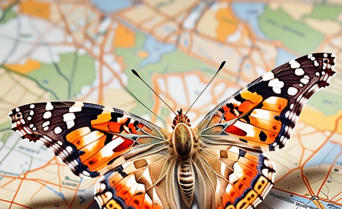 Reading a Painted Lady Butterfly Sighting Map