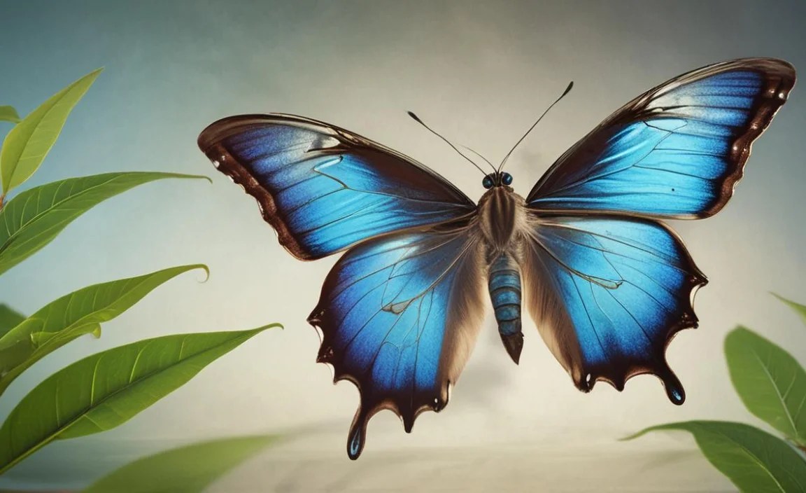Digital Blue Morpho Art and Design