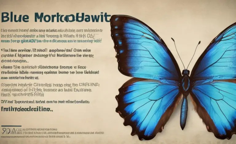 Blue Morpho Behavior in Captivity: Secrets Revealed