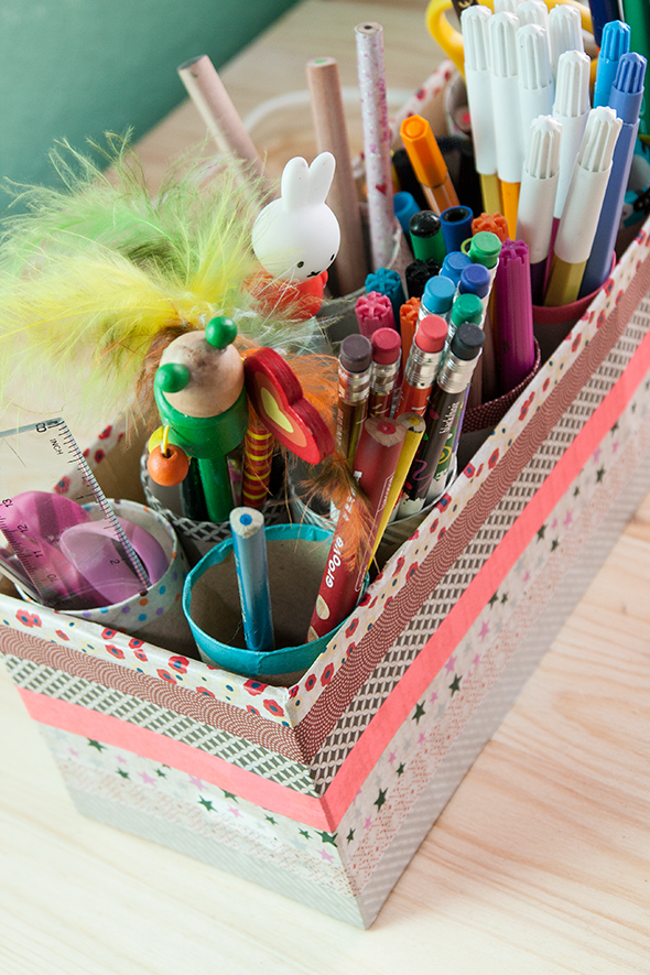 DIYFreitag Die schnelle Stiftebox aus Karton Butterflyfish