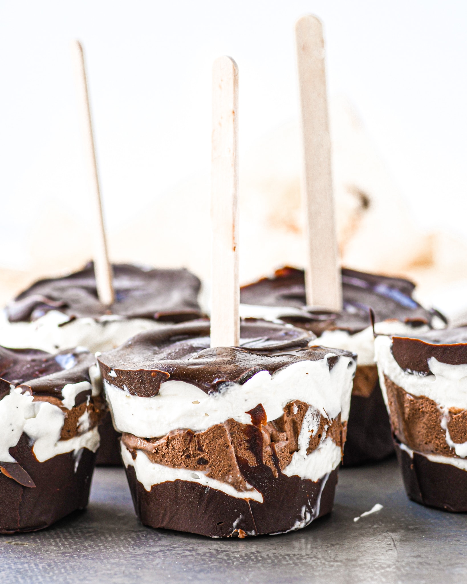 Chocolate & Vanilla Soft Serve Ice Pops Buttermilk by Sam