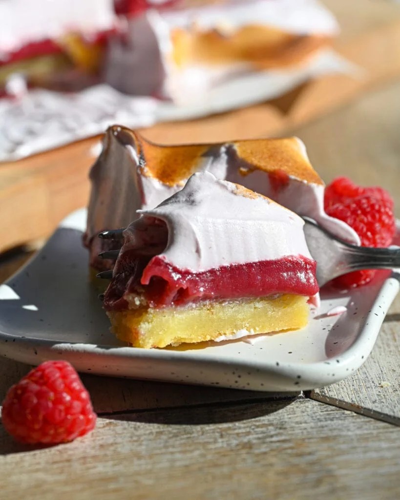 Raspberry Meringue Bars Buttermilk by Sam