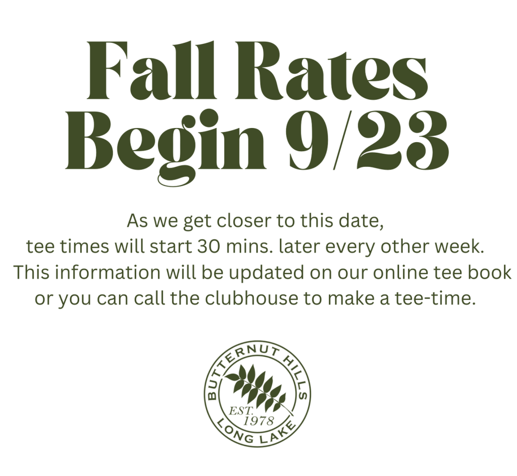 Butternut Hills Golf Course Sarona, WI