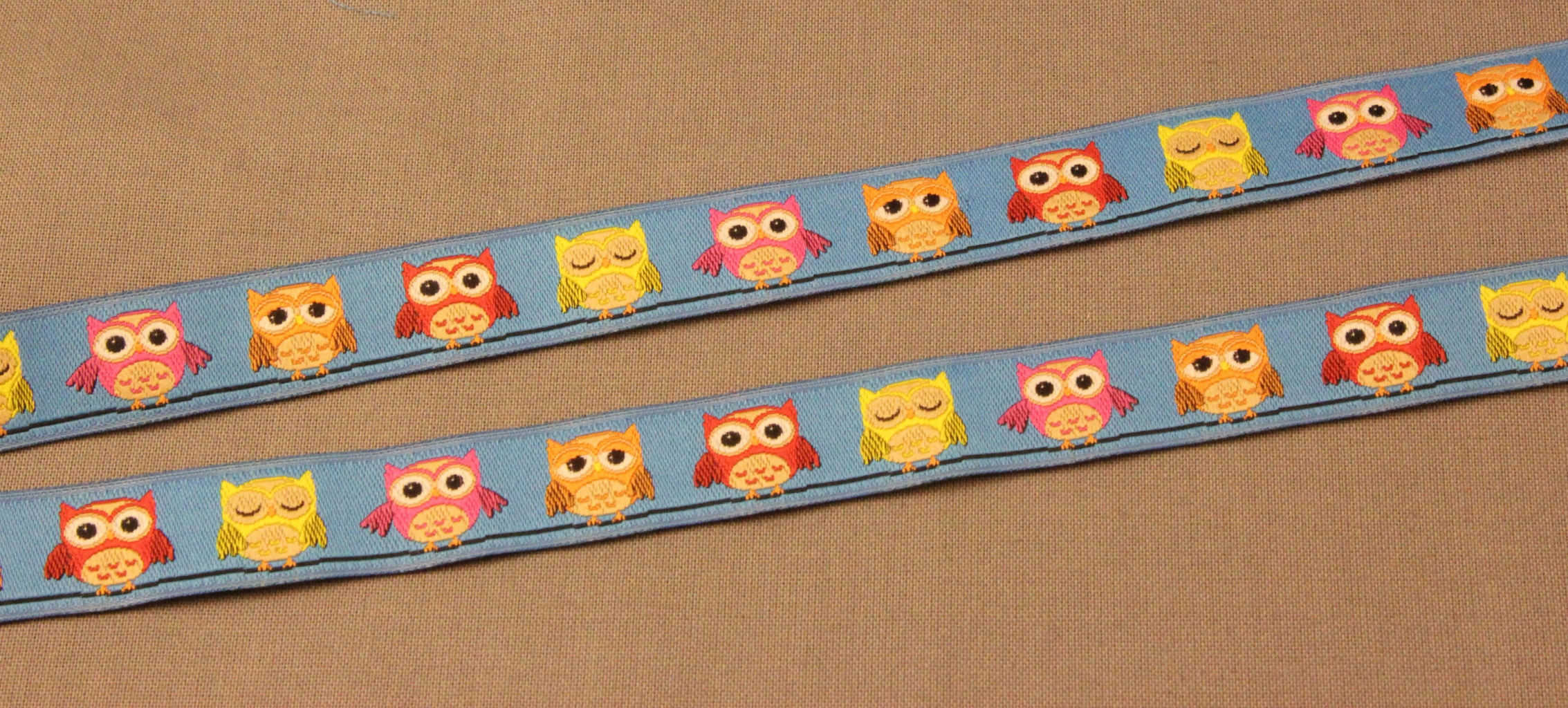 Owl Ribbon Braid Button Box Devon