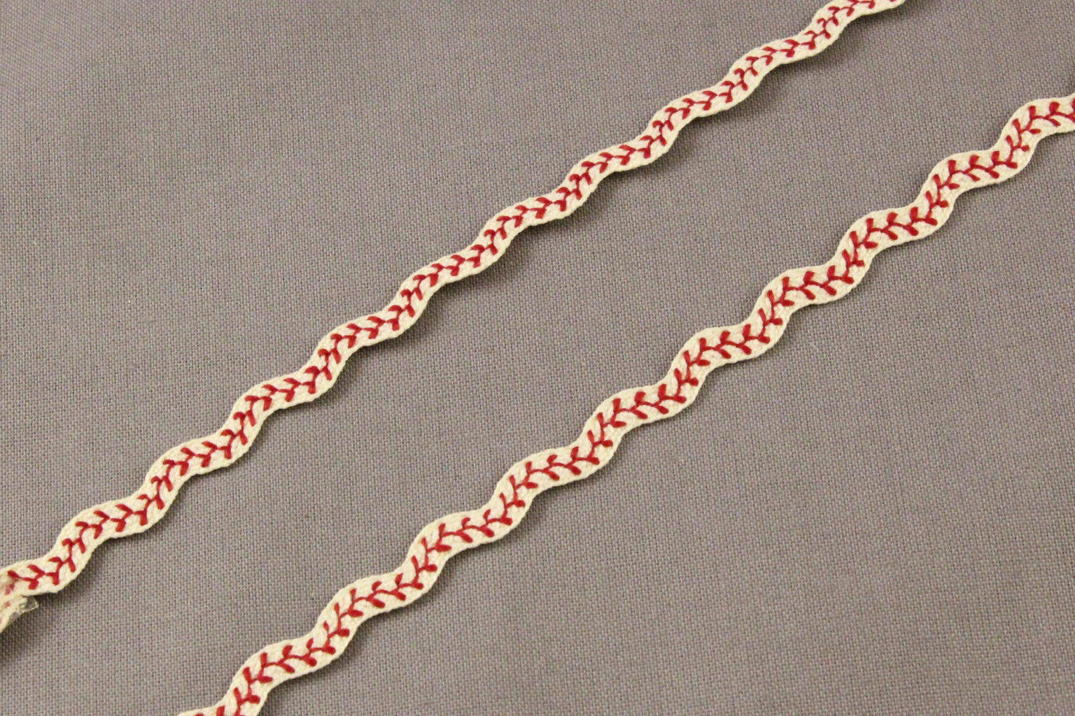 Ric Rac Vine Stitch Red Button Box Devon