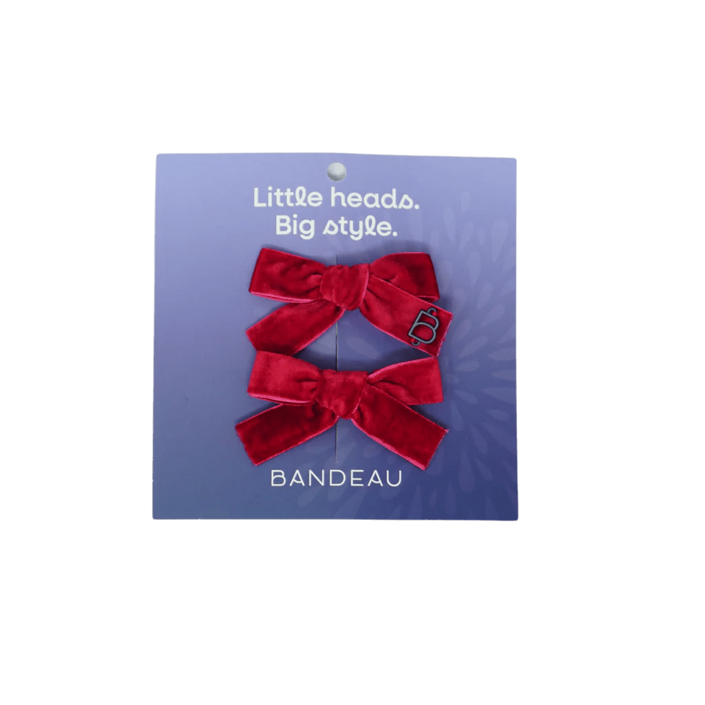 Bandeau Red Velvets Velvet Mini Clips (2) Buttons Bebe