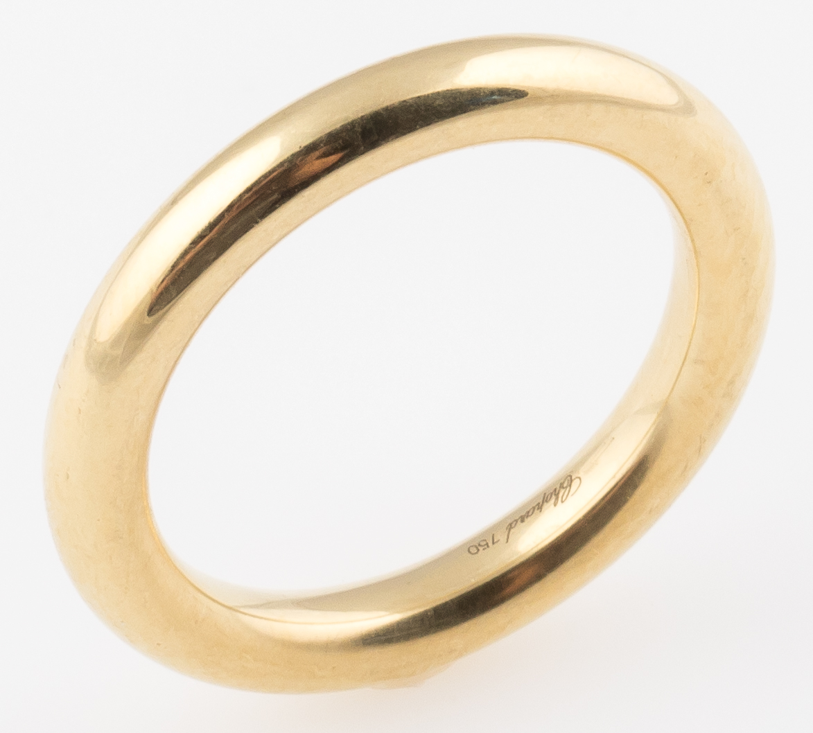 Lot Detail 18K YELLOW GOLD CHOPARD ROUNDED WEDDING BAND
