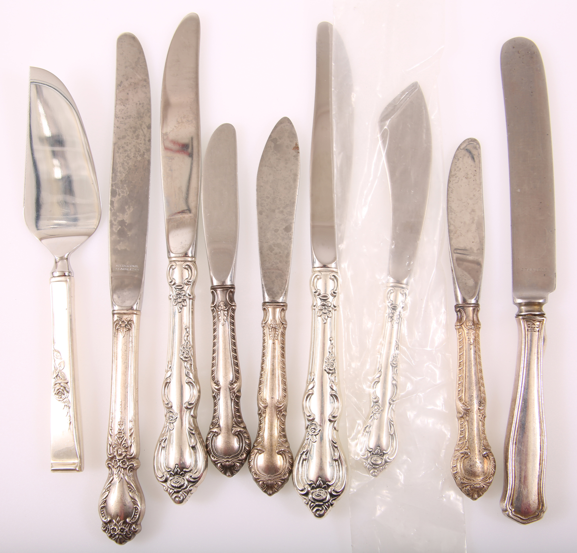 Lot Detail STERLING SILVER HANDLED KNIVES LOT OF 9
