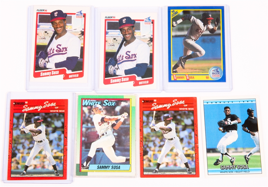 Lot Detail 19891991 SAMMY SOSA BASEBALL CARDS LOT OF 7