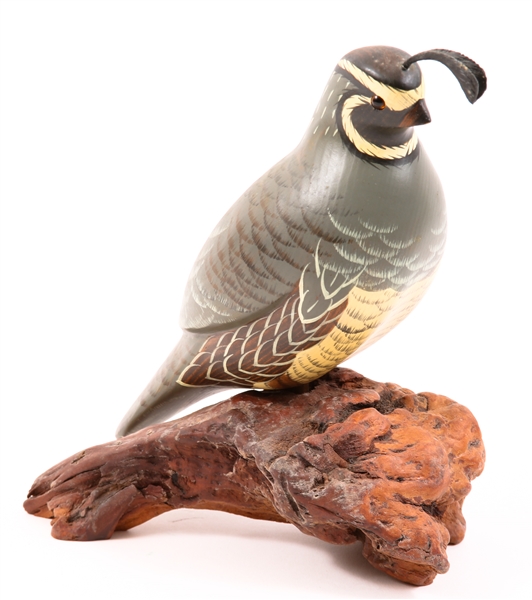 Lot Detail WOODEN QUAIL FIGURE BY K BASTA