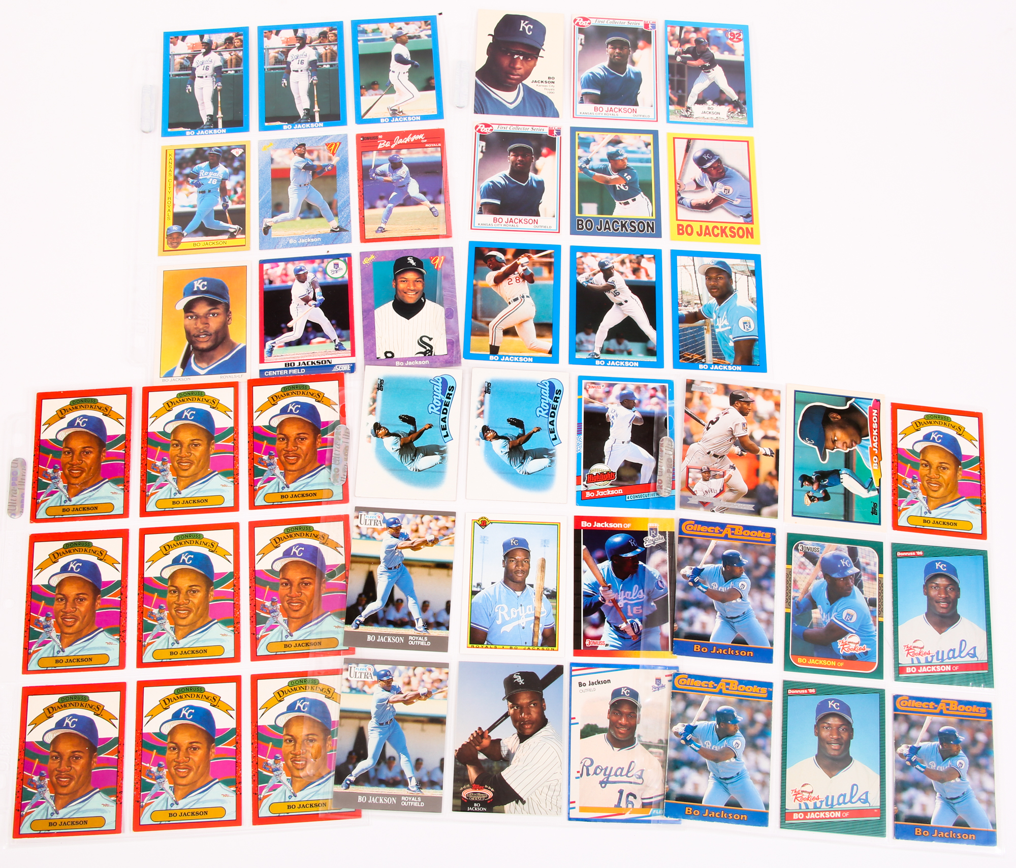 Lot Detail BO JACKSON BASEBALL CARDS LOT OF 45