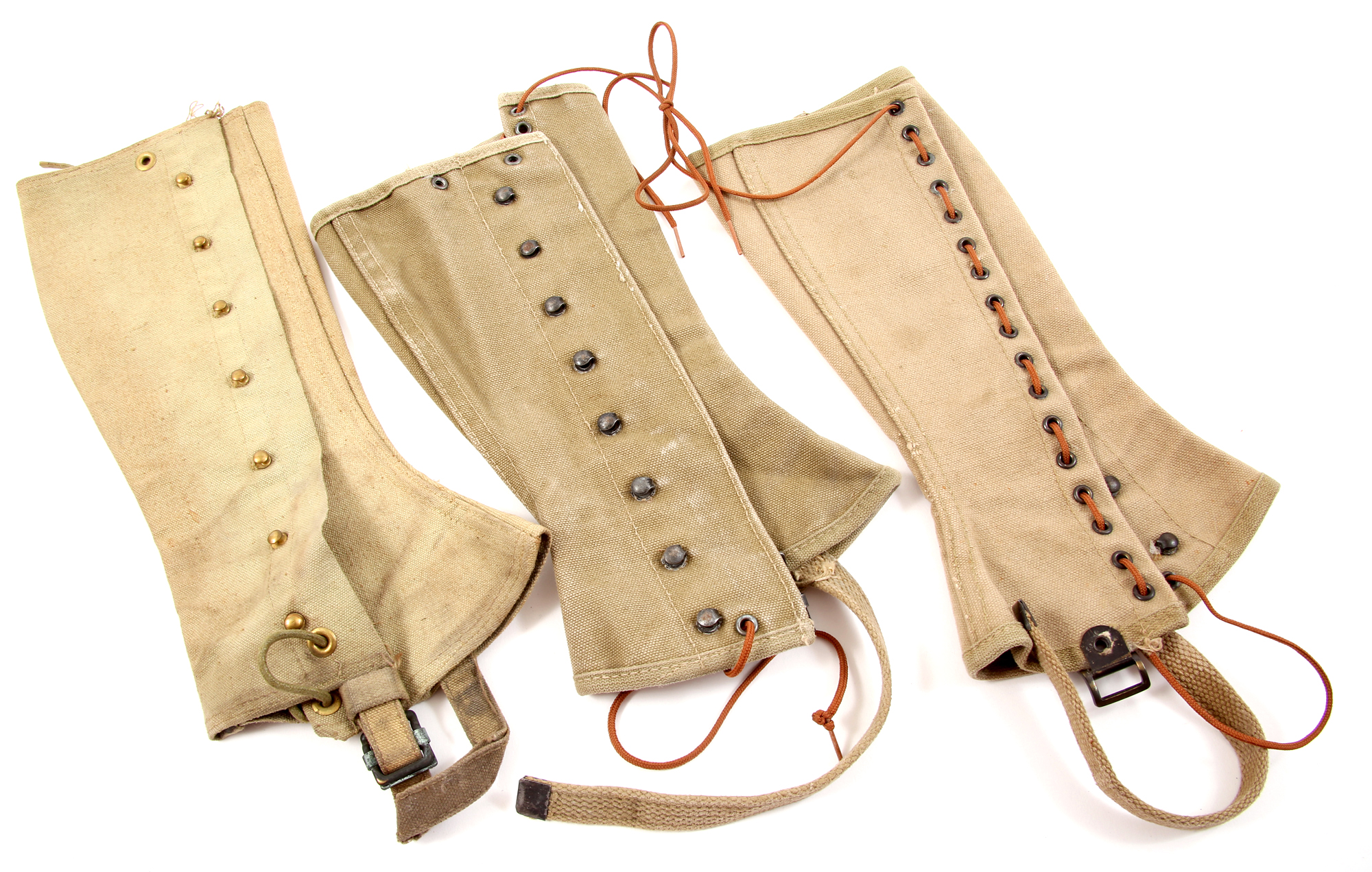 Lot Detail WWI MILITARY GAITERS LOT OF 3