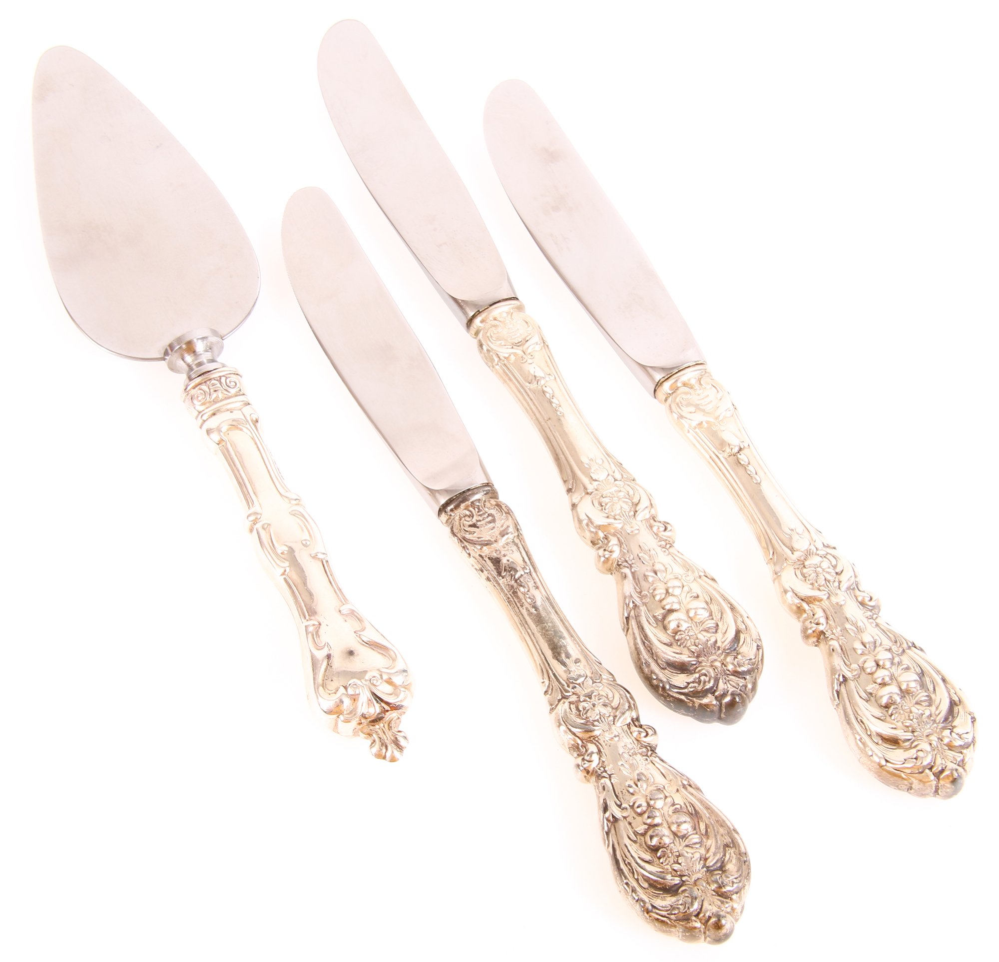 Lot Detail WEIGHTED STERLING HANDLE KNIVES LOT OF 4