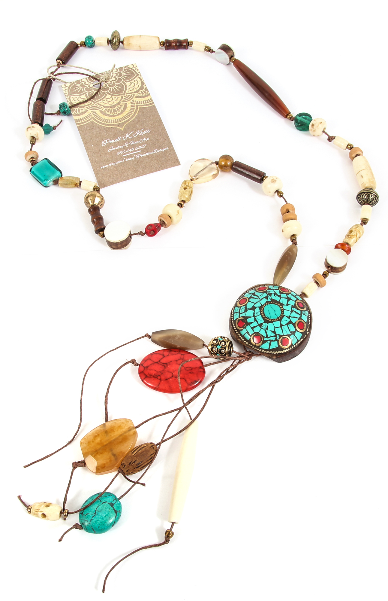 Lot Detail HANDMADE BEADED TRIBAL NECKLACE BY POWELL KREIS