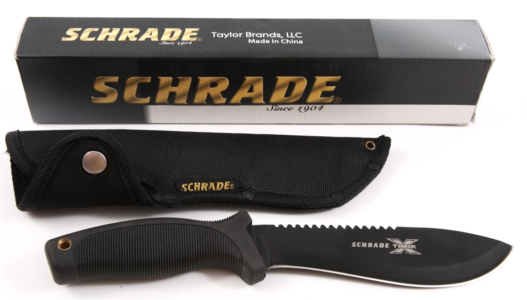 Lot Detail SCHRADE XTIMER XT1B FIXED BLADE CAMP KNIFE WITH SHEATH