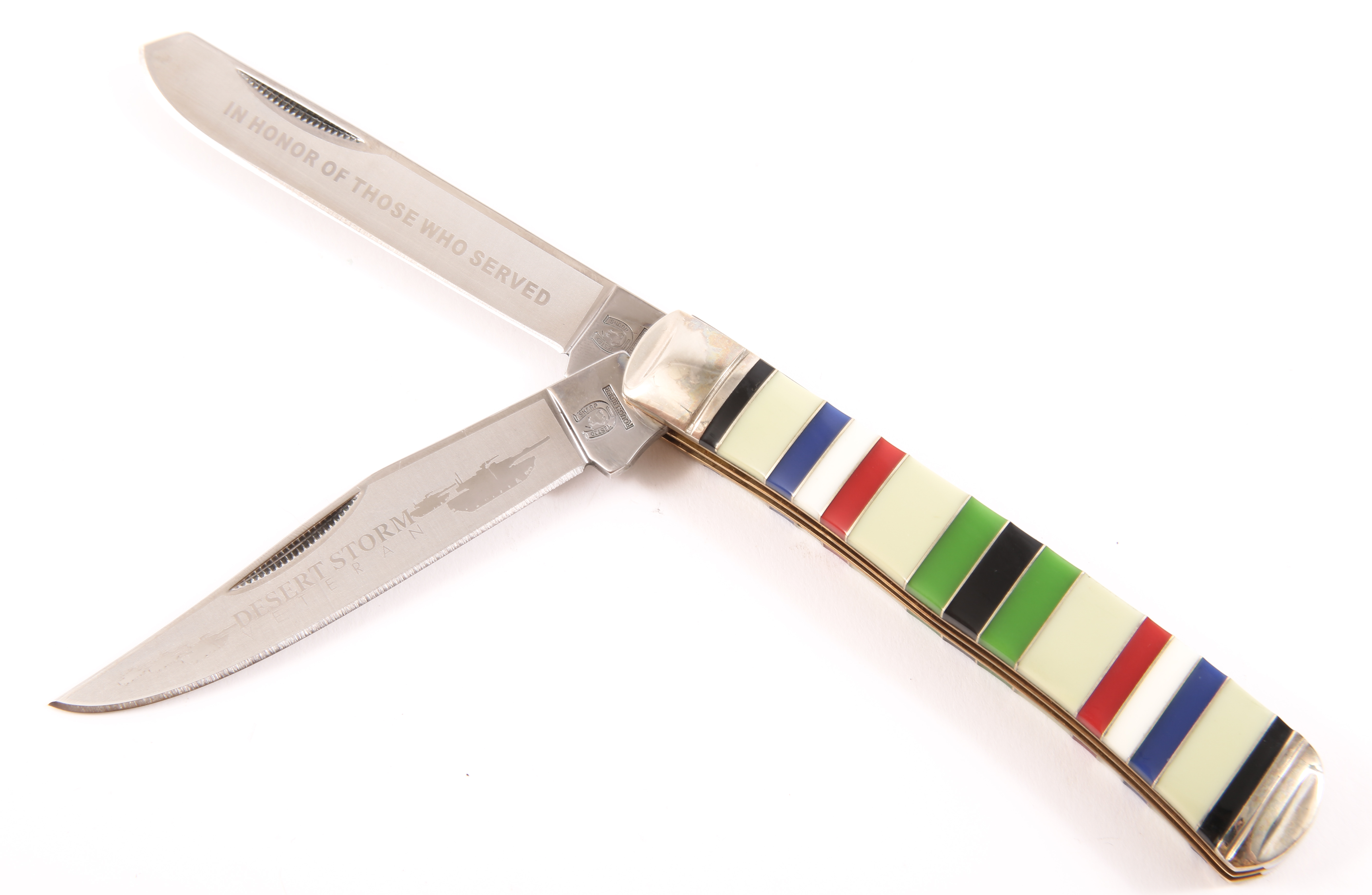 Lot Detail ROUGH RIDER DESERT STORM TRAPPER FOLDING KNIFE