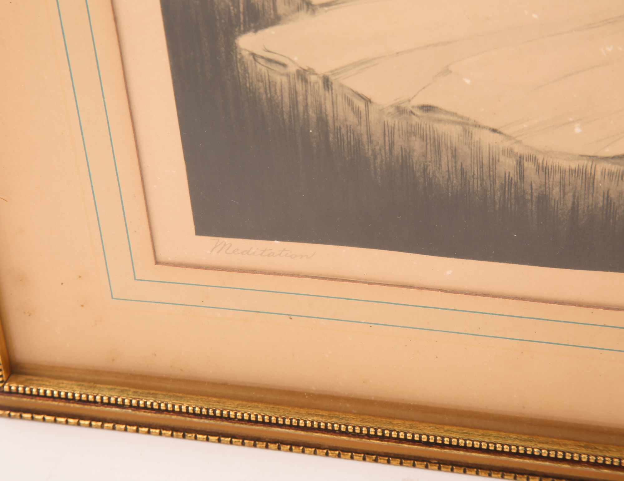 Lot Detail COURCELLES ART DECO MEDITATION LITHOGRAPH PRINT