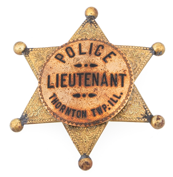 Lot Detail THORNTON TWP ILLINOIS POLICE LIEUTENANT BADGE