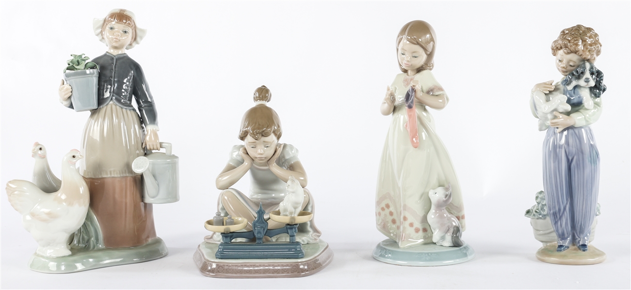 Lot Detail LLADRO PORCELAIN FIGURINES LOT OF 4