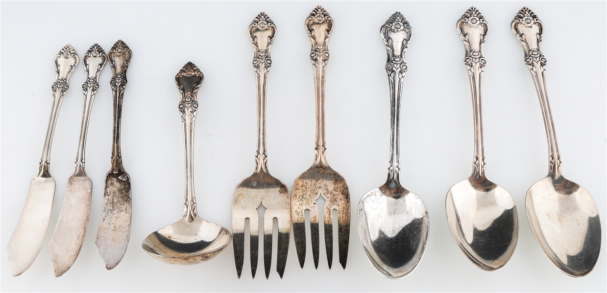 Lot Detail ONEIDA STERLING SILVER AFTERGLOW SERVING UTENSILS