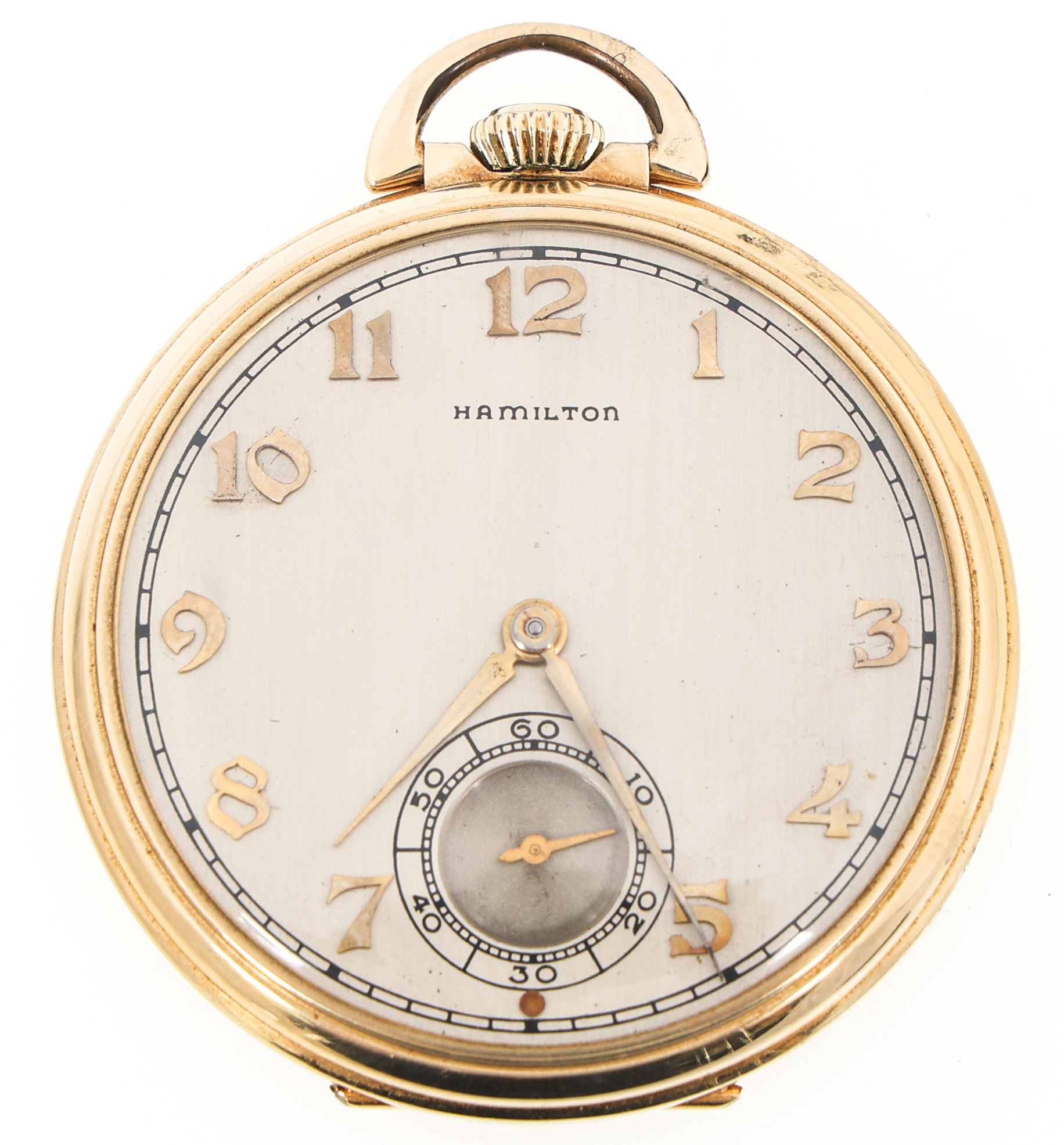 Lot Detail 20TH C. HAMILTON MEN'S GOLD FILLED CASE POCKET WATCH