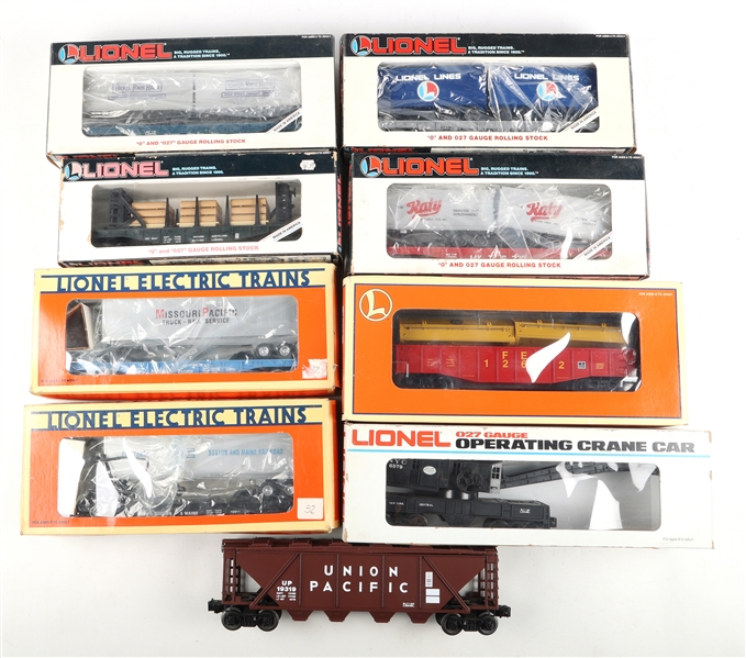 Lot Detail LIONEL O GAUGE MODEL TRAIN CAR LOT OF 9
