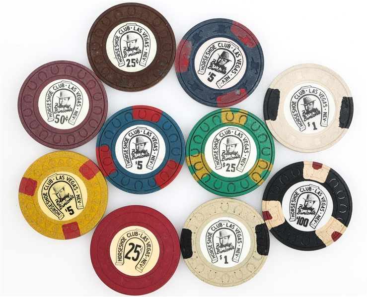Lot Detail BINION'S HORSESHOE CLUB LAS VEGAS NEVADA CASINO CHIPS