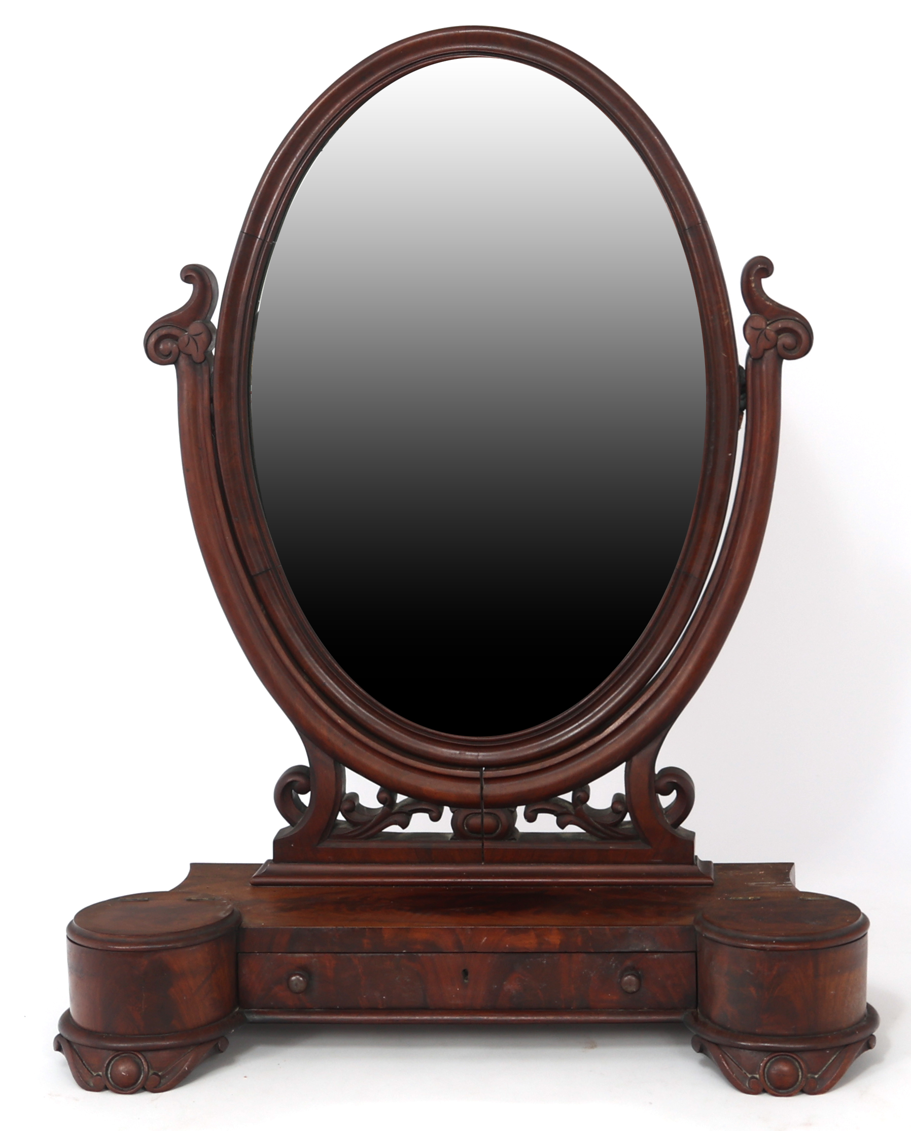 Lot Detail ART NOUVEAU WALNUT TABLE TOP VANITY MIRROR