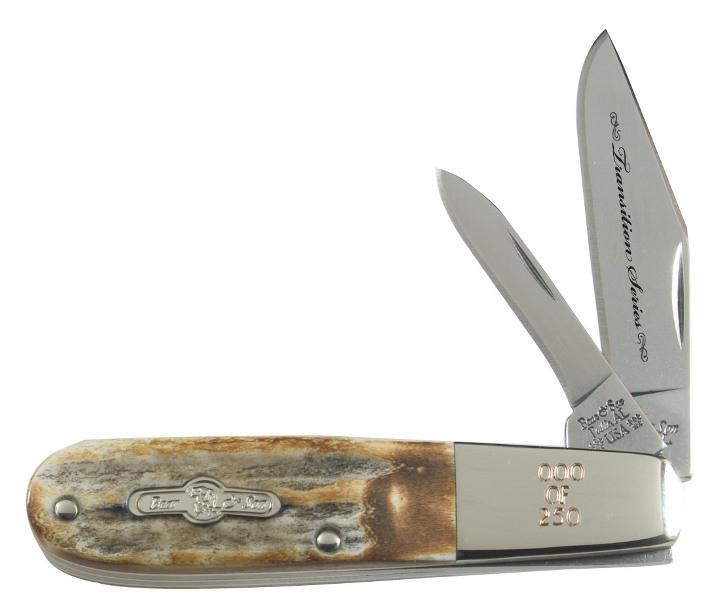 BuyKnives Bear & Son Barlow, 2Blade Transition Stag Horn (3 1/2