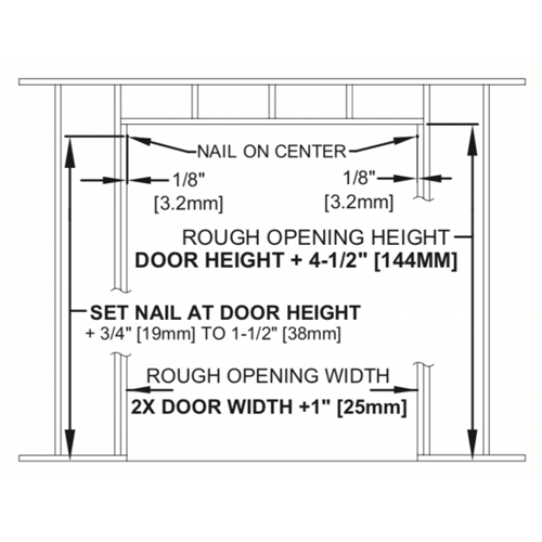 A&F Wood 1000 KD Pocket Door Frame Kit from