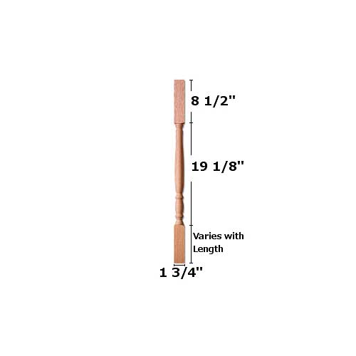 Carolina Stair Supply Savannah Square Top Baluster from