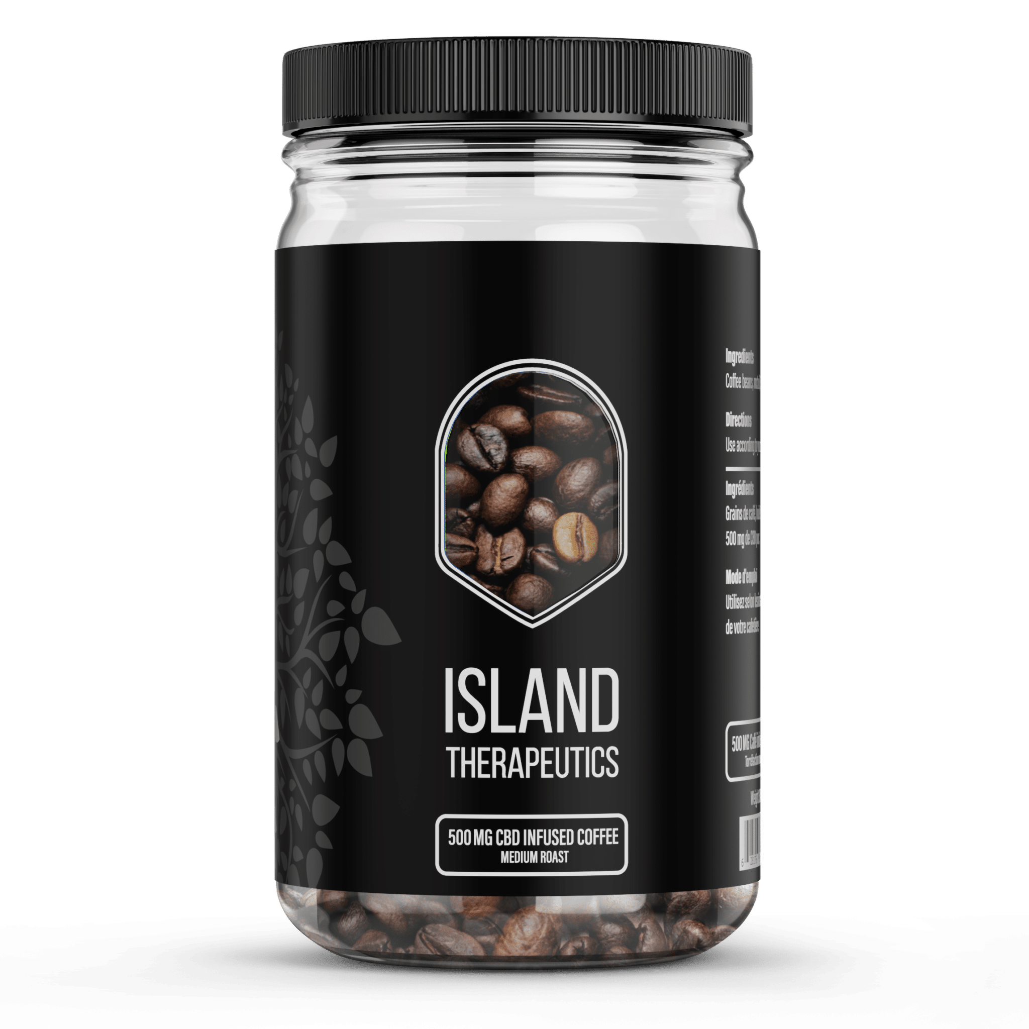 CBD Infused Medium Roast Coffee Beans with 500mg Pure Cannabidiol