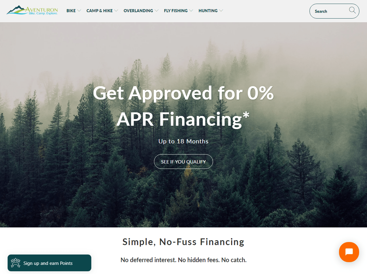 Aventuron Buy Now Pay Later Stores