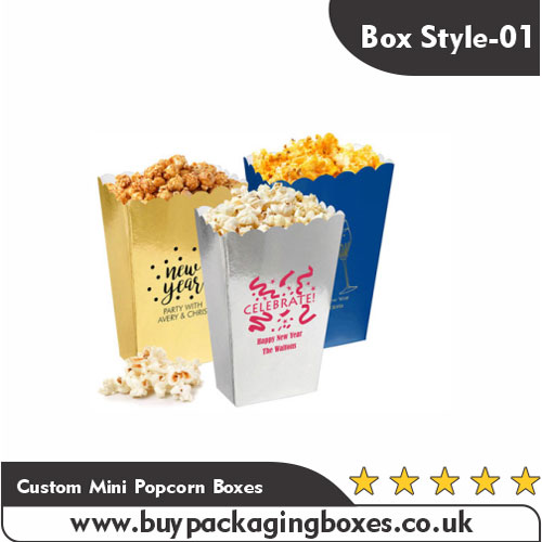 Custom Mini Popcorn Boxes Small Popcorn Packaging Boxes