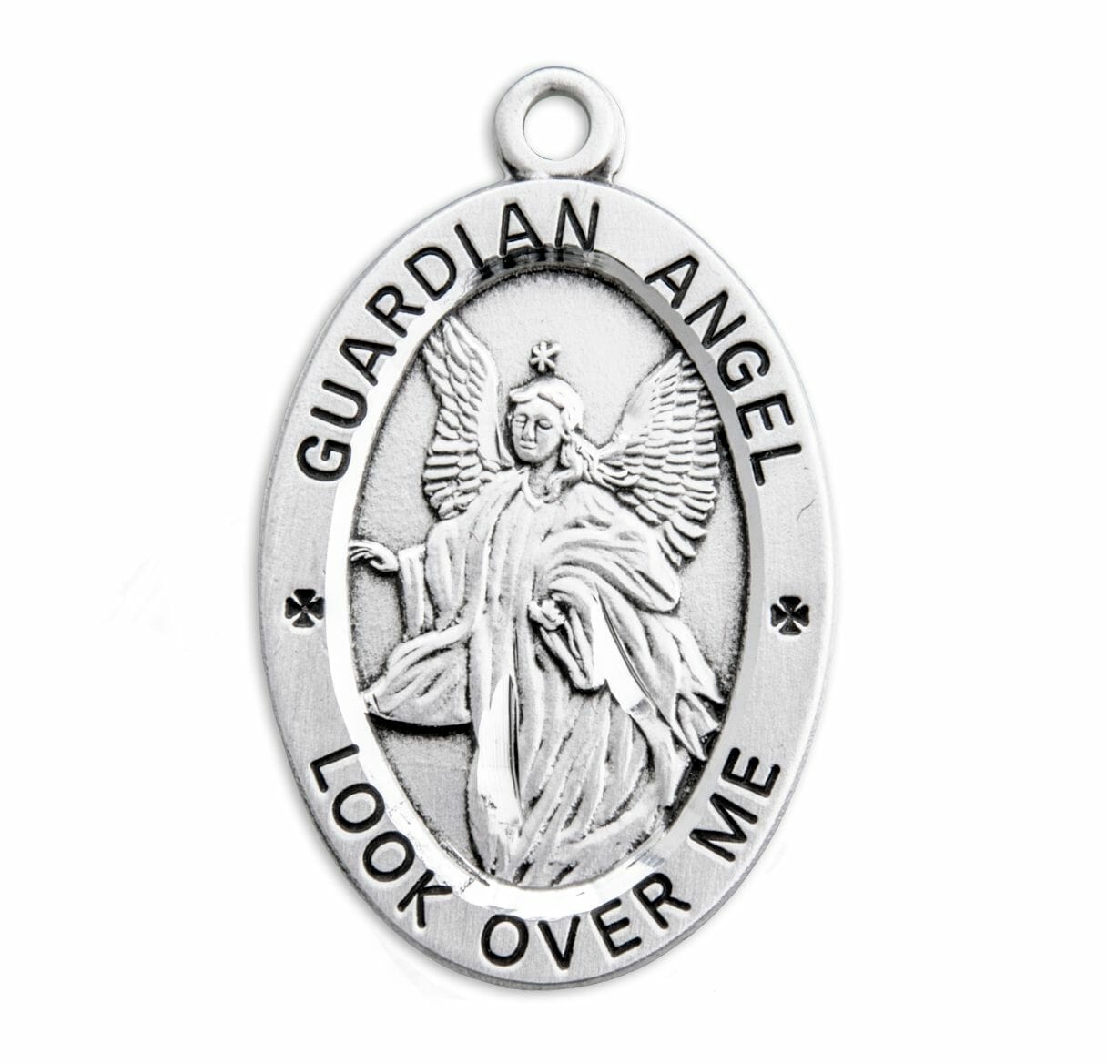 Guardian Angel Oval Sterling Silver Medal Buy Religious Catholic Store