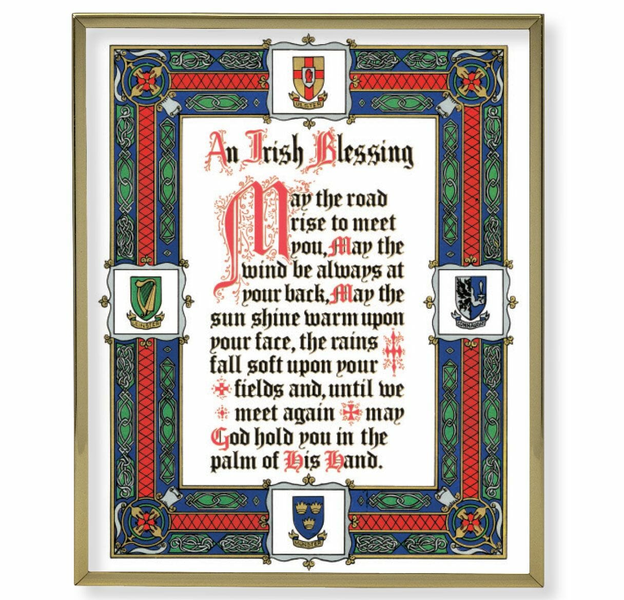 Irish Blessing Gold Framed Plaque Art Buy Religious Catholic Store
