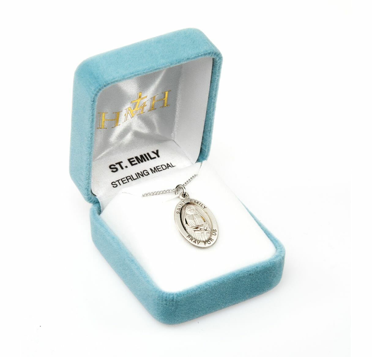 Patron Saint Emily Oval Sterling Silver Medal Buy Religious Catholic